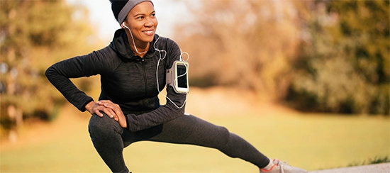 Stretching exercises focus on improving flexibility, increasing range of motion