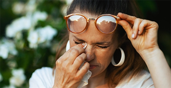 People feel the effects of allergies with a variety of symptoms